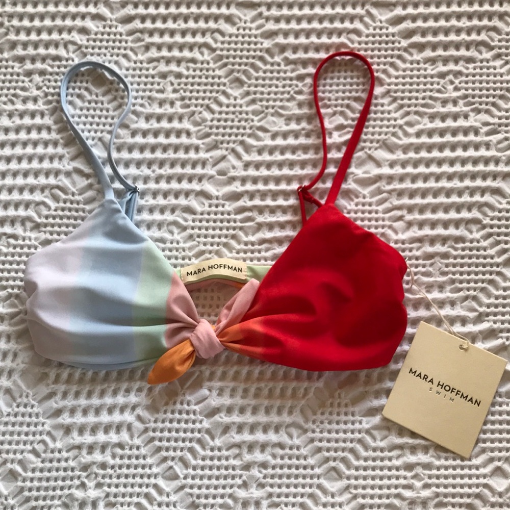 Mara Hoffman Carla Bow-Front Bikini Top